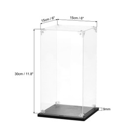 MECCANIXITY Acrylic Display Case, 6"x6"x11.8" Clear Display Box Assemble Dustproof Storage Organizer Showcase for Collectibles Action Figures