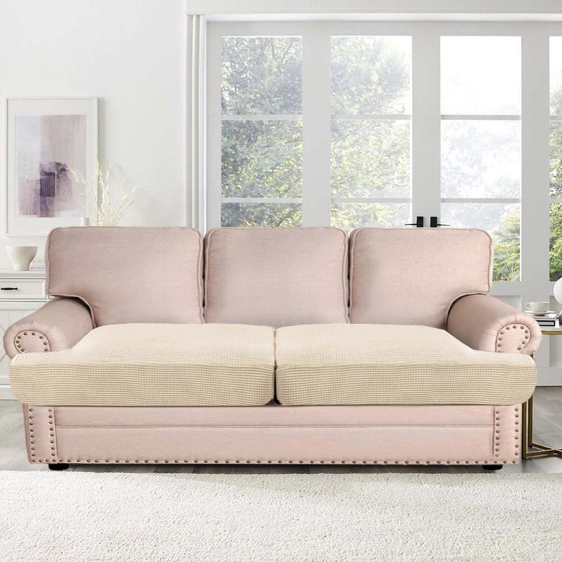 H.VERSAILTEX Stretch 2 Piece T Cushion Sofa Slipcovers Individually Sofa