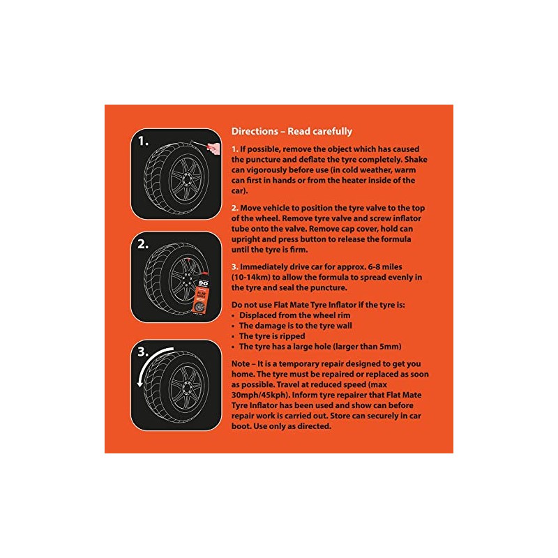 CarPlan Flat Mate Tyre Inflator Emergency Puncture Repair Small Tyre