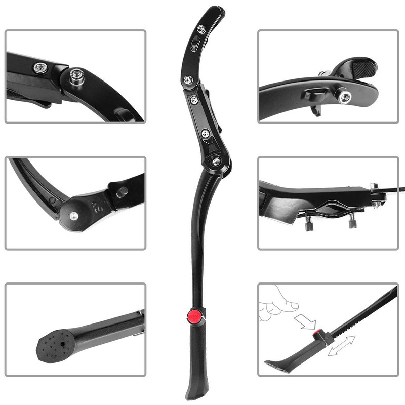 MidGard Bicycle Side Stand Aluminium Adjustable 24.26.27.28 Inches