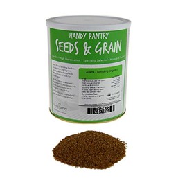 Handy Pantry Organic Alfalfa Sprouting Seeds - 5 Lbs - Resealable Can Brand - Growing Sprouts, Food Storage & More