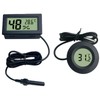 2 Pack Reptile Thermometer,with Probe Accurate Hydrometer Humidity Meter and Temperature for Reptiles Vivarium Incubators Aquariums Offices (Round,Square)