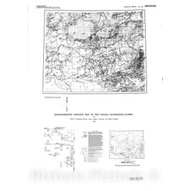 Historic Pictoric Map : Reconnaissance geologic map of The Tanana Quadrangle, Alaska, 1982 Cartography Wall Art : 24in x 36in