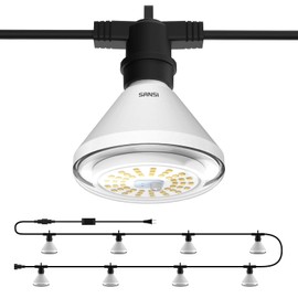 SANSI 192W String LED Grow Light, 1500W Equiv. Full Spectrum 4000K Daylight Plant Light, 120° Wide Beam Angle IP54 Waterproof High PPFD LED Lamp Outdoor for Greenhouse