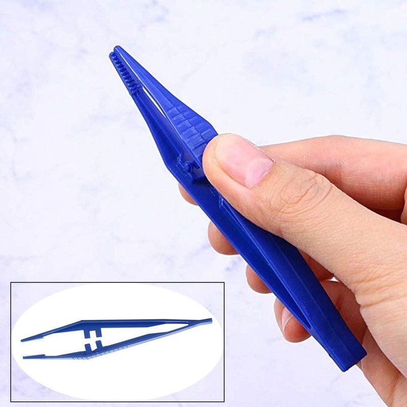 24 Pcs Disposable Plastic Tweezers - First Aid Forceps