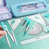 Math Geometry Kit Sets 7 Piece Student Supplieswith Shatterproof Storage
