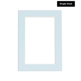 Poster Palooza 12x16 Mat Bevel Cut for 10x14 Photos - Acid Free Baby Blue Precut Matboard - For Pictures, Photos, Framing - 4-ply Thickness