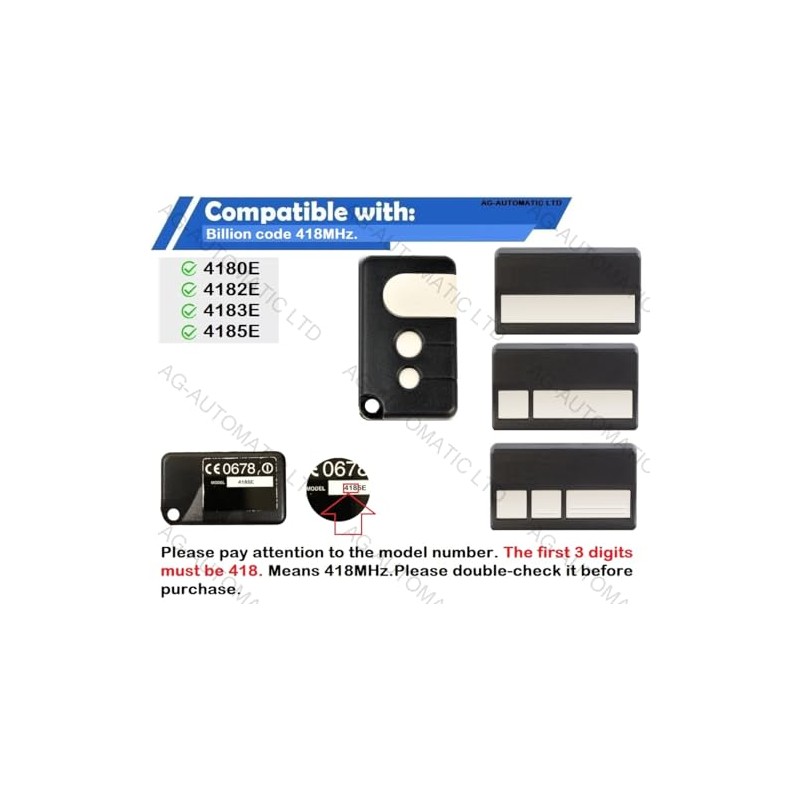 AG MATIC Garage Door Remote Control for CHAMBERLAIN LIFTMASTER |
