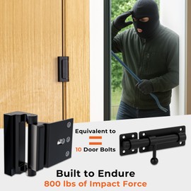 2-Pack Door Reinforcement Lock - Child Proof Door Lock - Endures 800 lbs of Impact Force - Interior Door Locks for Kids Safety - Security Door Latches for Top of Door