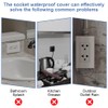 Pack of 2 Sockets, Rain Protection, Wall Switch, Socket, Waterproof