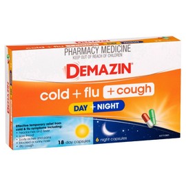 Demazin Cold + Flu + Cough Day + Night Cap X 24