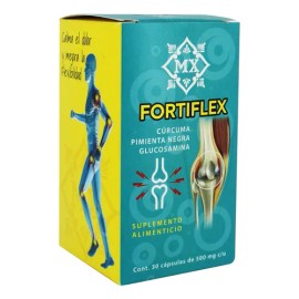 Natural Health Mx Fortiflex Curcuma Glucosamina 30 Caps Sabor Sin Sabor