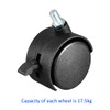 YOKIVE 4Pcs Nylon Caster, Swivel Twin Wheel Threaded Stem Casters