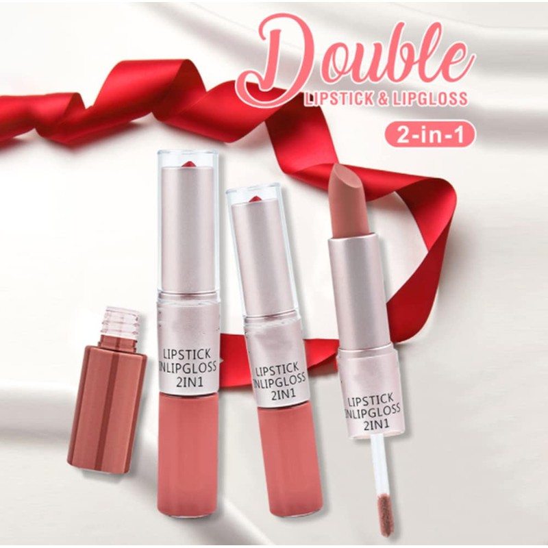 2-in-1 matte lipstick, no grainy feeling lipstick with long-lasting moisturising,