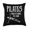 Pilates makes my bones feel good Throw Pillow