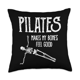 Pilates makes my bones feel good Throw Pillow