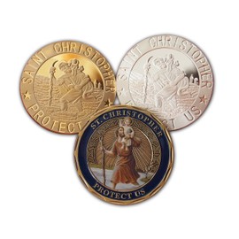 Eillwin Saint Christopher Fine Collection set of beautiful religious collectibe token coins