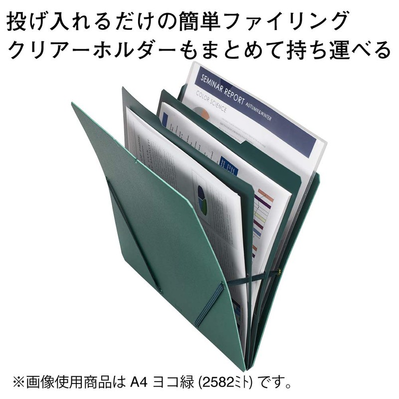 King Jim 2582-BK Document Holder, Sandit Storage, Approx. 250 Sheets,
