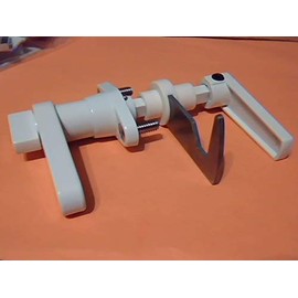 L-Handle HT Shutter Lock Kit Keyed 2" stem, White