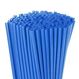 FAONIE 10 Inch Drinking Straws 250Pcs 10 Inch X 0.28 Inch (Blue)