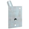 vidaXL Flag Holder Modern Style Silver Metal For Indoor/Outdoor Use