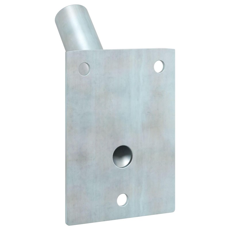 vidaXL Flag Holder Modern Style Silver Metal For Indoor/Outdoor Use