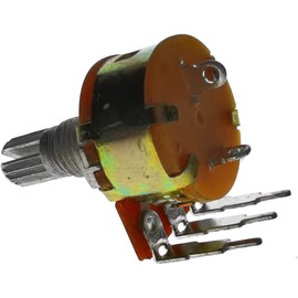 WARFEL Potentiometer 3PCS Single Potentiometer WH148 B10K B50K B100K B500K Small Curved feet with Switch Used for Amplifier Audio 5 (Size : 500K Ohm)