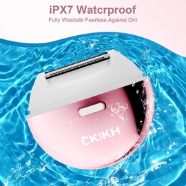CKIKH Bikini Trimmer for Women, Electric Shaver and Razor Rechargeable 2-in-1 Body and Facial Epilator, Painless Trimming of Pubic Hair, Face, Underarms and Legs, IPX7 Waterproof, Shaving Grooming Gift