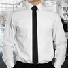 DR. ANISON Black Skinny Tie Men Women 2" (5CM) Slim
