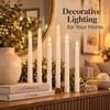 12 PCS Flameless LED Taper Candles – Battery Powered White
