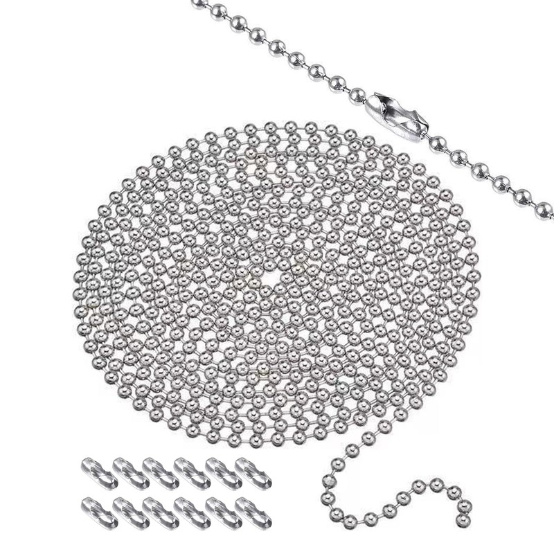 YUNHOLO 6 Meter/19.69ft Roller Blind Chain, 4.5mm Stainless Steel Blind