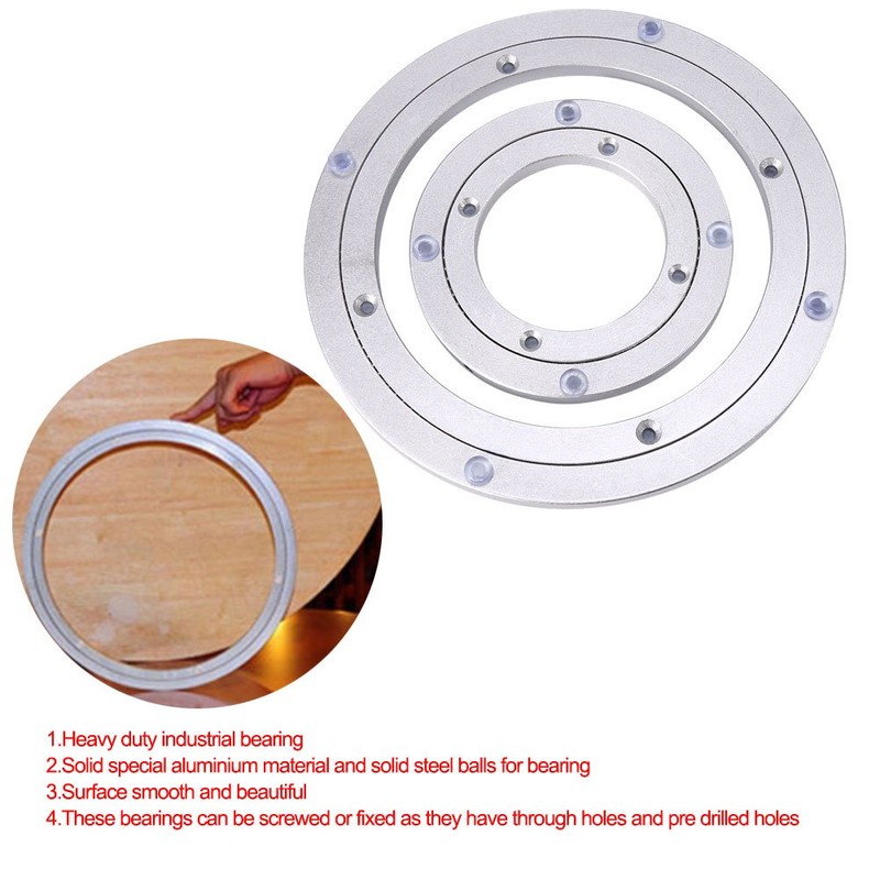 Table Bearing 10 Inch, Heavy Duty Aluminium Alloy Swivel Turntable