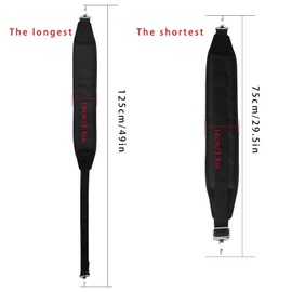 Golf Bag Shoulder Belt, Strap, 2 Points, Shoulder Strap, For Caddy Bags, 2 Hooks, Directional, Carabiner, Buckle, Portable, Ultra Lightweight, Black