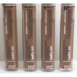 NEUTROGENA HEALTHY SKIN RADIANT CREAM CONCEALER JAVA DEEP 02 - 0.24 OZ  LOT OF 4