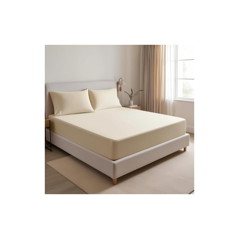 200 Thread Count 100% Egyptian Cotton Fitted Sheet - Extra