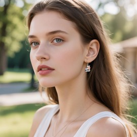 YFN Roller Skate Earrings Sterling Silver Flower Roller Skating Dangle Drop Earrings Roller Skate Jewelry for Women Roller Skater Lover Gifts for Team Coach Sport Lover