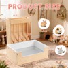 Essenhome Extra-Large 2-in-1 Rabbit Litter Box & Hay Feeder Set,