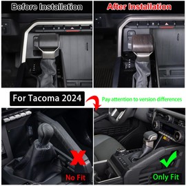Aunginsy Shifter Gear Hand Brake Trim Cover Compatible with Toyota Tundra/Sequoia 2022-2025 Tacoma 2024+ Car Center Console Gear Shift Head Protection Cover Automatic Gear Shift Knob Cover Accessories