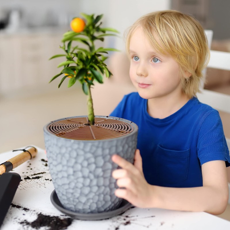 11.8 Inch Plant Pot Grid,6 Pack Plant Pot Soil Covers