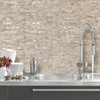 AULIGET Faux Stone Peel and Stick Backsplash, Sandstone with Metal