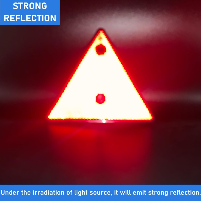 MGMSINYO Reflector Triangle Screw on Safety Screw-Mount for golf cart