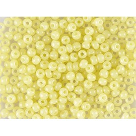 0.35oz (10g/120+ Beads) Big Preciosa Ornela Seed Beads 6/0, Rocailles for Embroidery, Bracelets, DIY and Other Craft Projects Including Jewelry Making and Cloth Making, 82000 Opal Yellow Uranium
