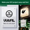 UU&FIL White Acrylic Sheets 12" x 16"x 1/8", 2 Pack