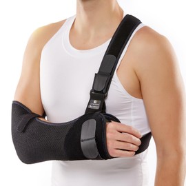 Comforband Duluxe Shoulder Immobilizer Arm Sling – Medical Sling with Adjustable Shoulder and Waist Straps for Torn Rotator Cuff, Clavical, Elbow, Forearm Injury (Small)