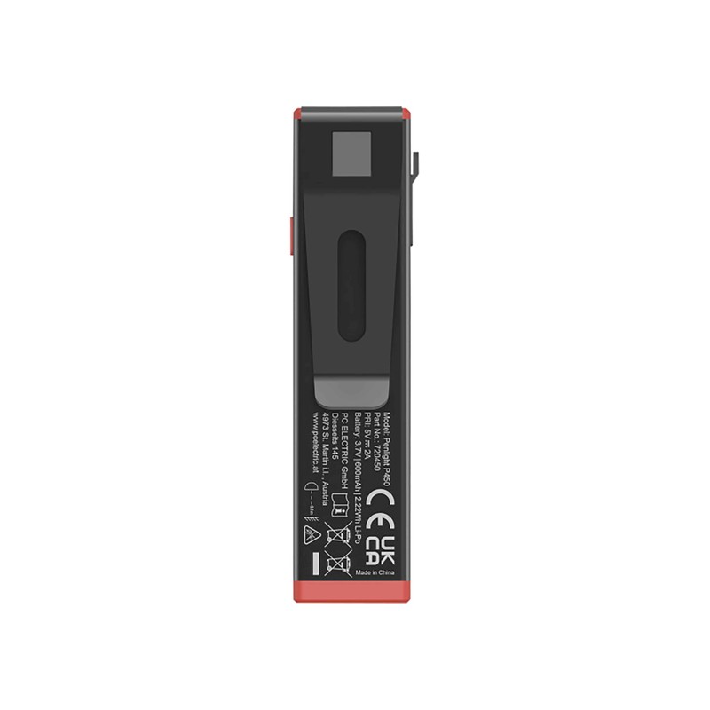 PCE Penlight P450 LED Work Light, 600 mAh, USB-C, IPX3,