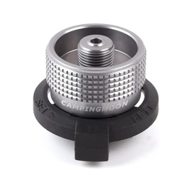 CAMPINGMOON Butane Nozzle Converter Adapter Simple Lockable for Nozzle Bottle Type Butane Gas Cartridge to Screw Type Gas Lindal Valve Canister