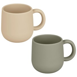 Mintlyfe Pack of 2 Silicone Drinking Mug Cup for Toddler Kids and Children (Color 3)