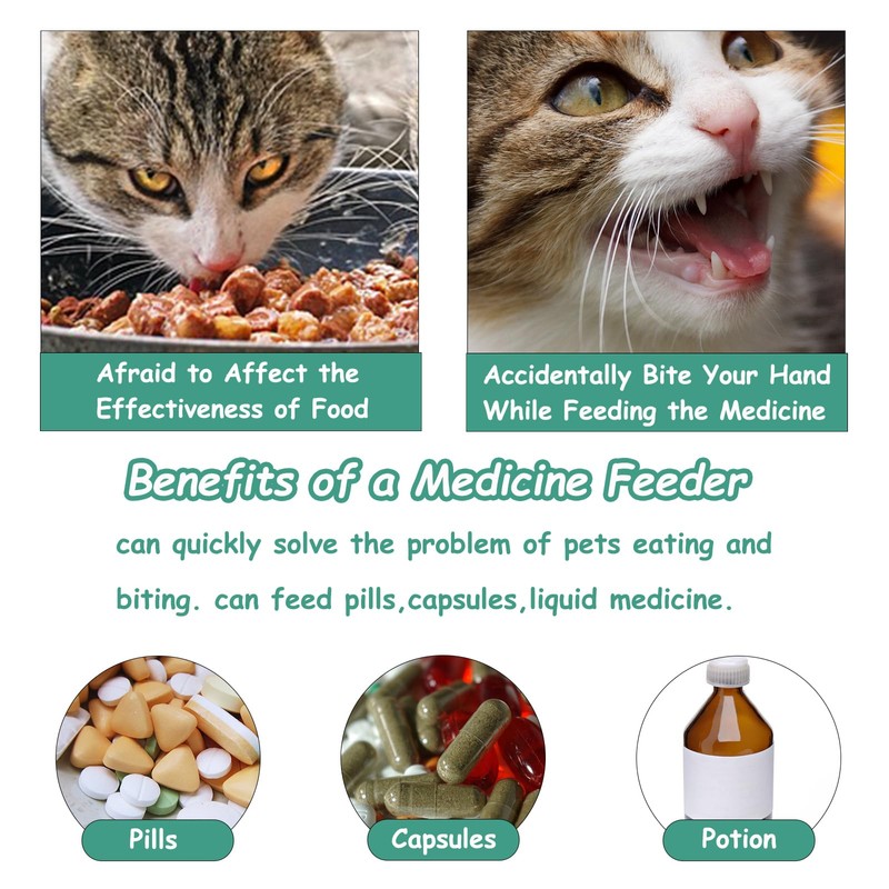 Duuclume 2 Pcs Pets Pill Shooter & Pill Crusher and