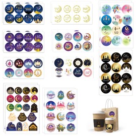 Ramadan Aufkleber – Einzigartige Ramadan Deko - Eid Mubarak Sticker und Ramadan Sticker für Eid Mubarak Box – Vielfältige Auswahl an Ramadan Aufklebern