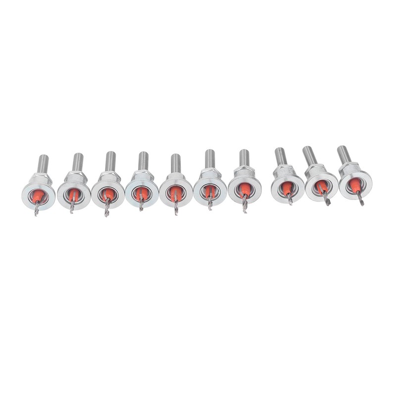 10PCS Countersink Drill Bits Adjustable Stop Tapered Countersink Bit for
